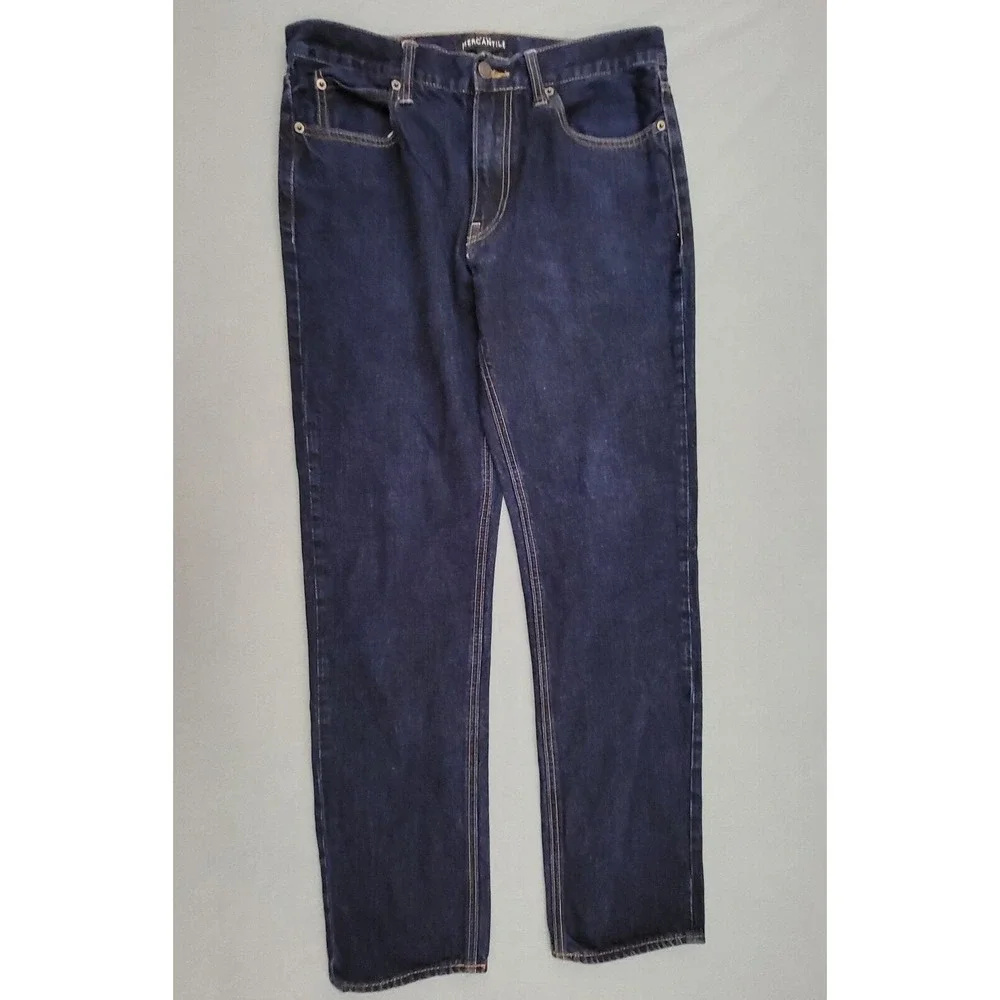 J Crew Mercantile Mens Dark Wash Straight Leg‎ Jeans 31x32 Cotton